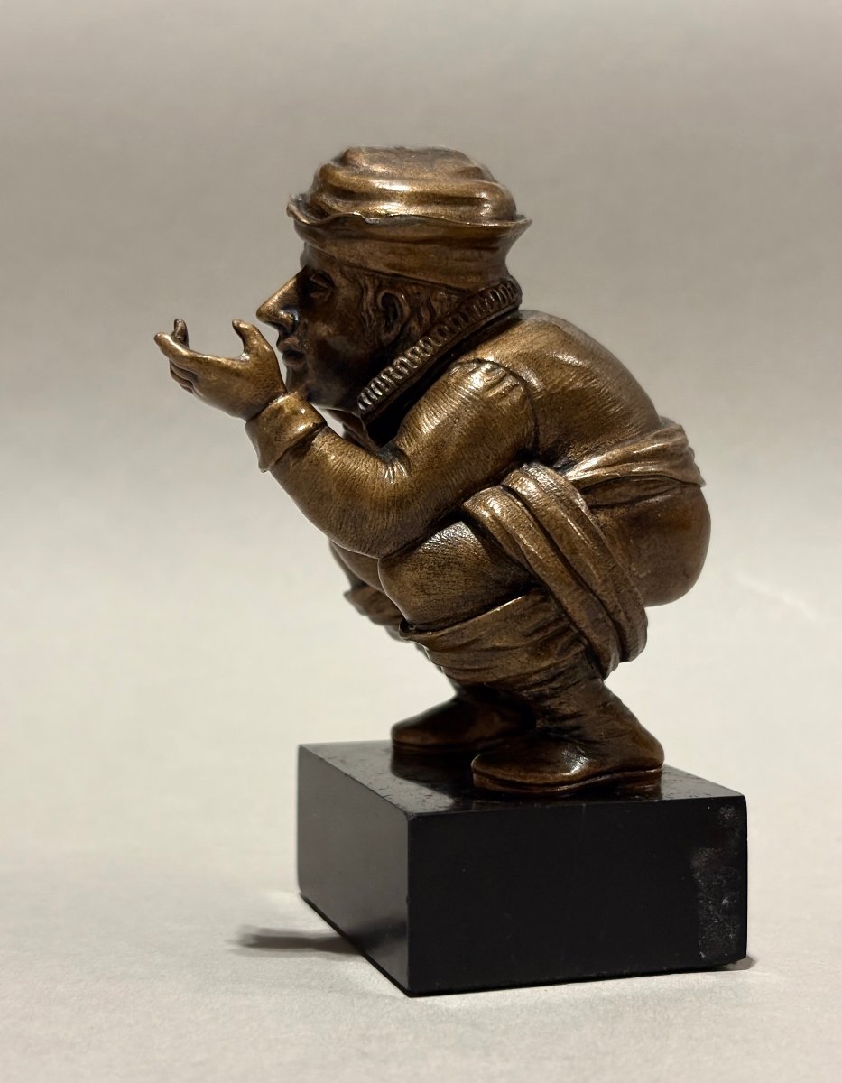 Collectible Bronze Sculpture, Folk Art, Germany Or Flanders, 19th Century-photo-3