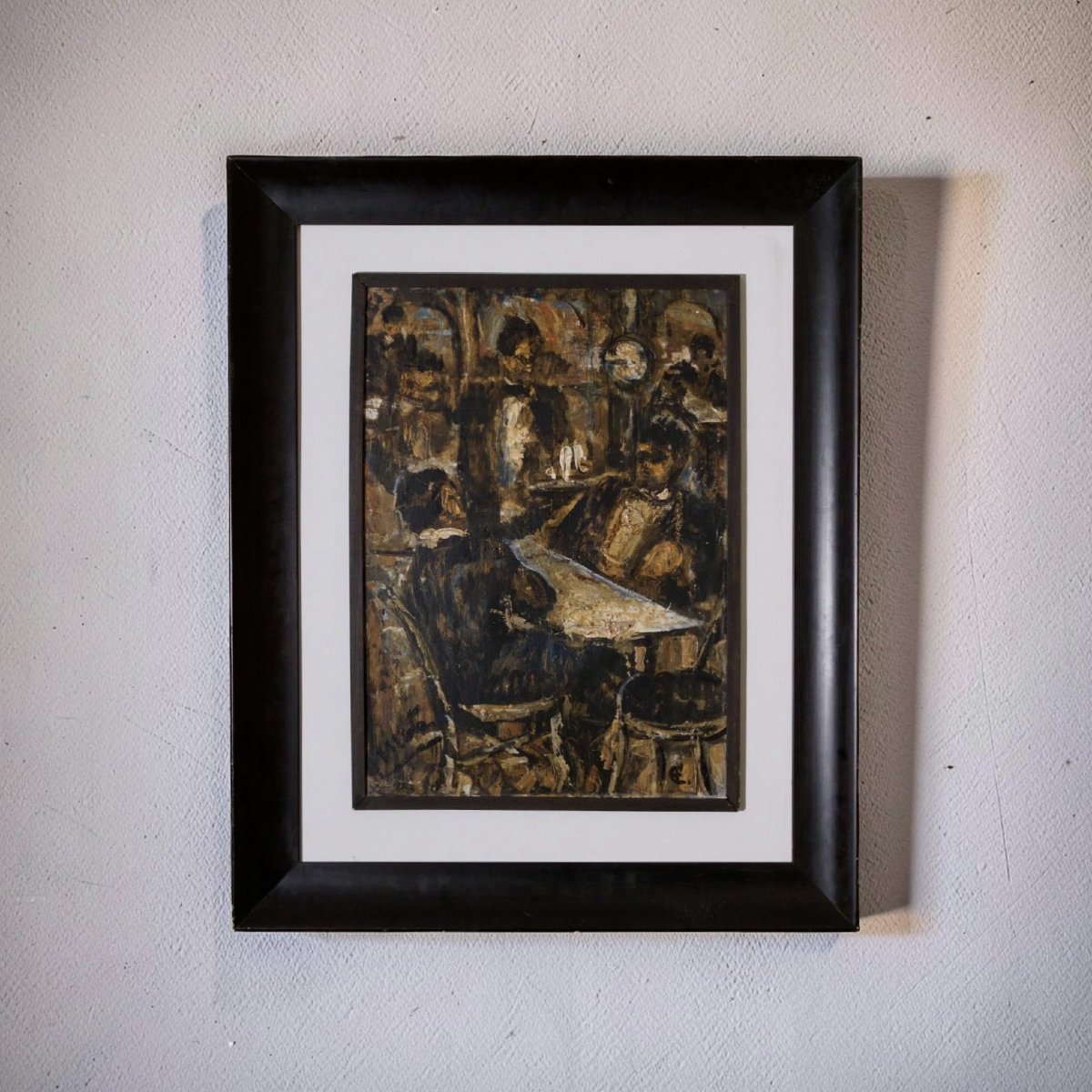 Antonio Fuentes (tanger 1905-1995) "Au Café"  Le Picasso de Tangeri-photo-2