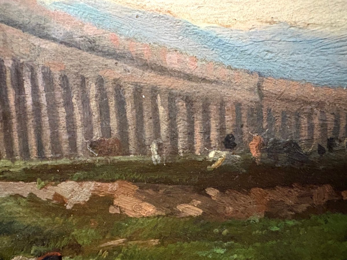 Ecole Romaine L'Aqueduc Claudio Grande Veduta Grand Tour  vers le 1840-photo-6