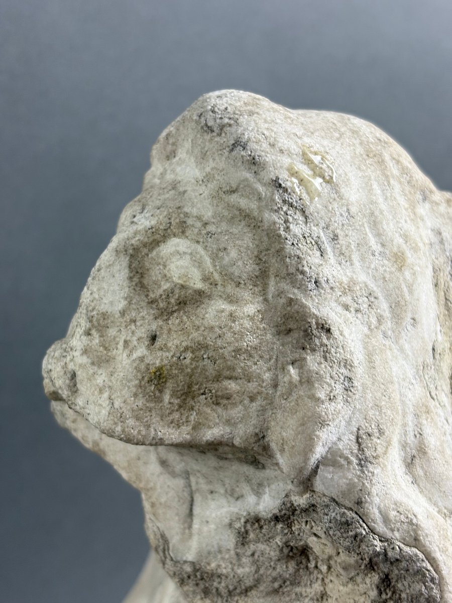 Marble Triton: Fragment Of An Italian Baroque Sculpture, Mid-17th Century-photo-6