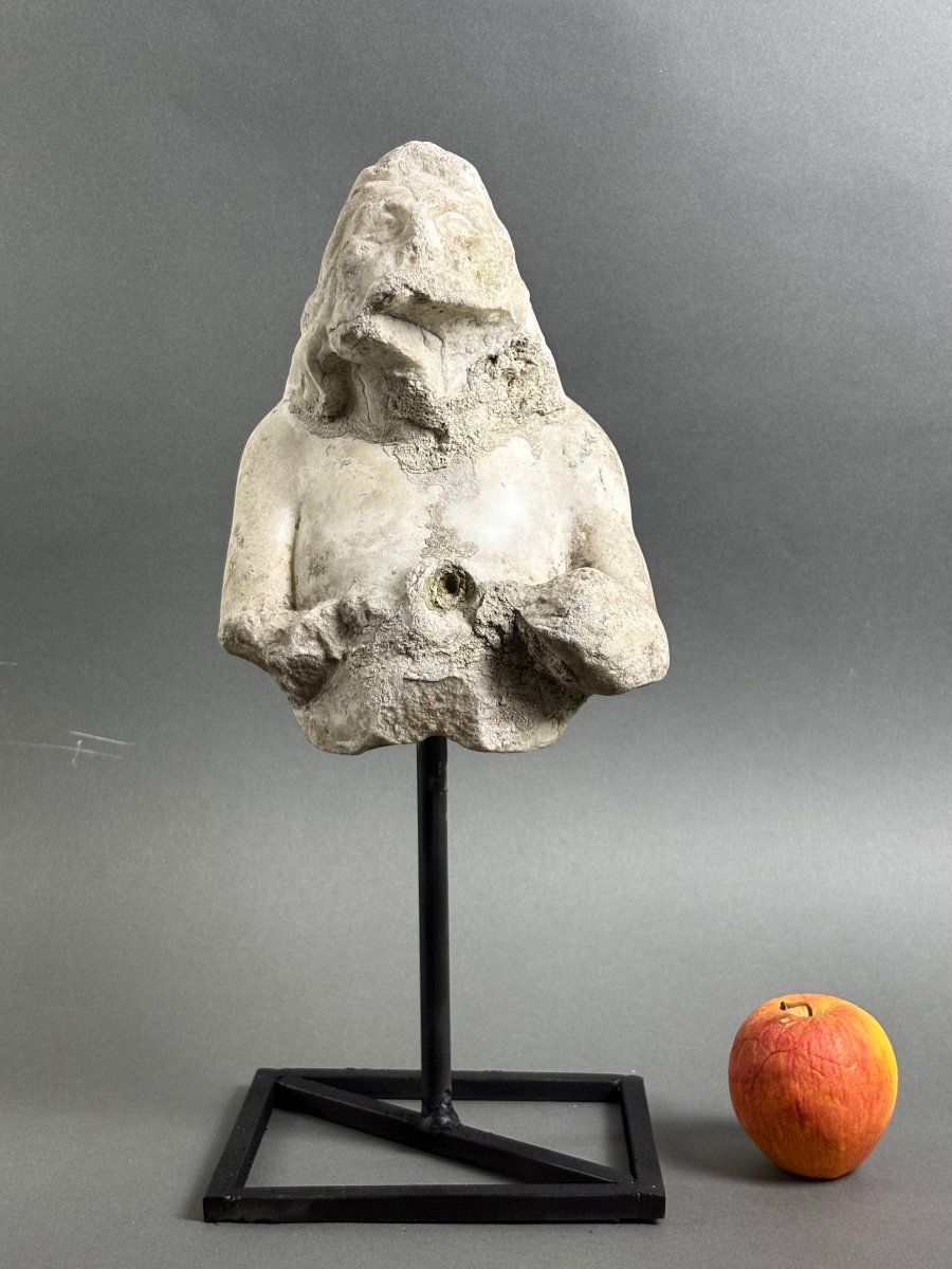 Marble Triton: Fragment Of An Italian Baroque Sculpture, Mid-17th Century-photo-7