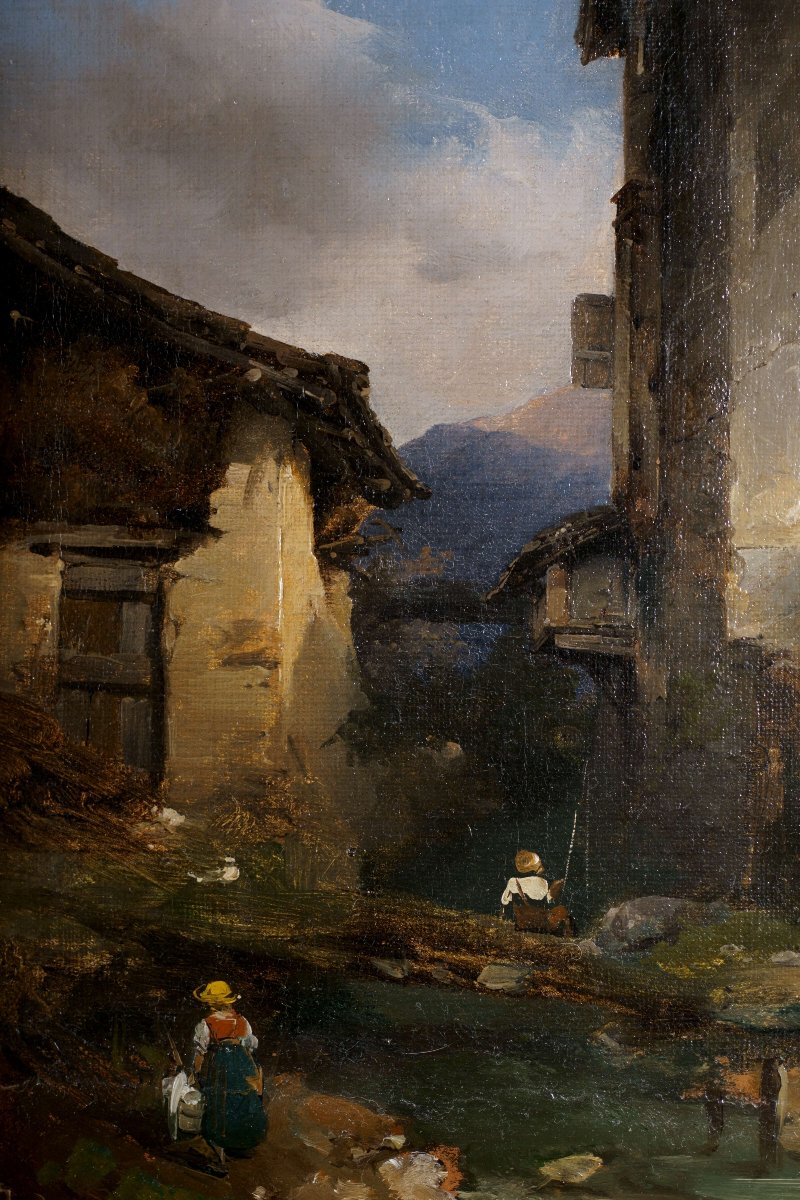 Domenico Induno (1815–1890), “swiss Landscape,” Bernasconi Collection-photo-2