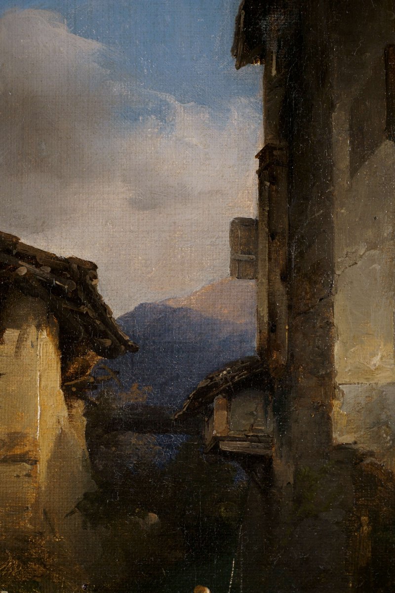 Domenico Induno (1815–1890), “swiss Landscape,” Bernasconi Collection-photo-3