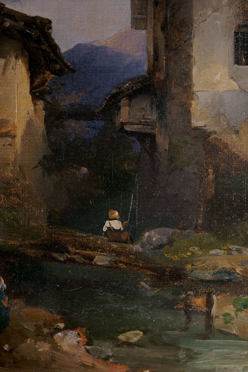 Domenico Induno (1815–1890), “swiss Landscape,” Bernasconi Collection-photo-4