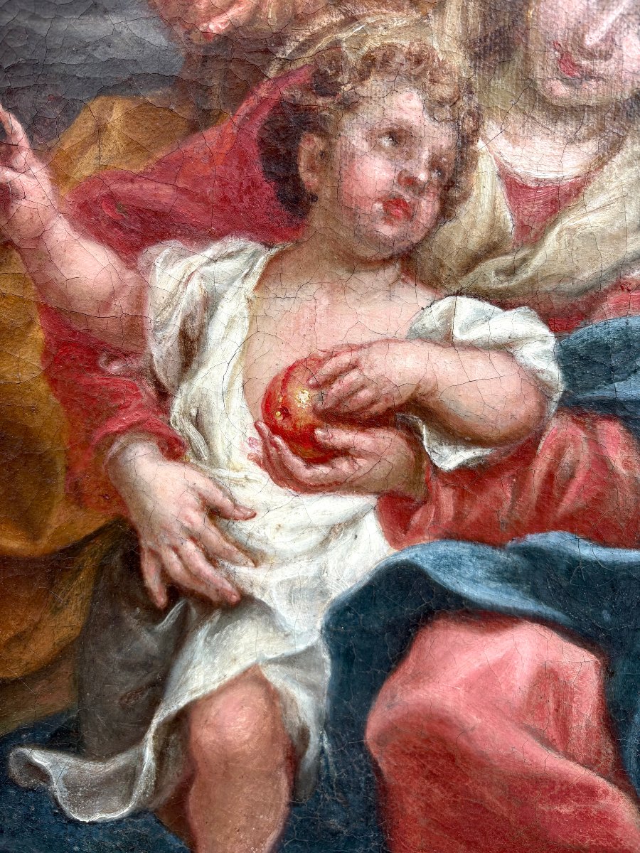 17th Italian Baroque School "rest On The Flight Into Egypt" -photo-4