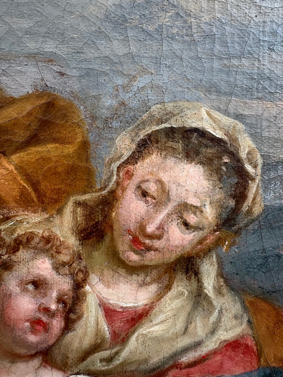 17th Italian Baroque School "rest On The Flight Into Egypt" -photo-2