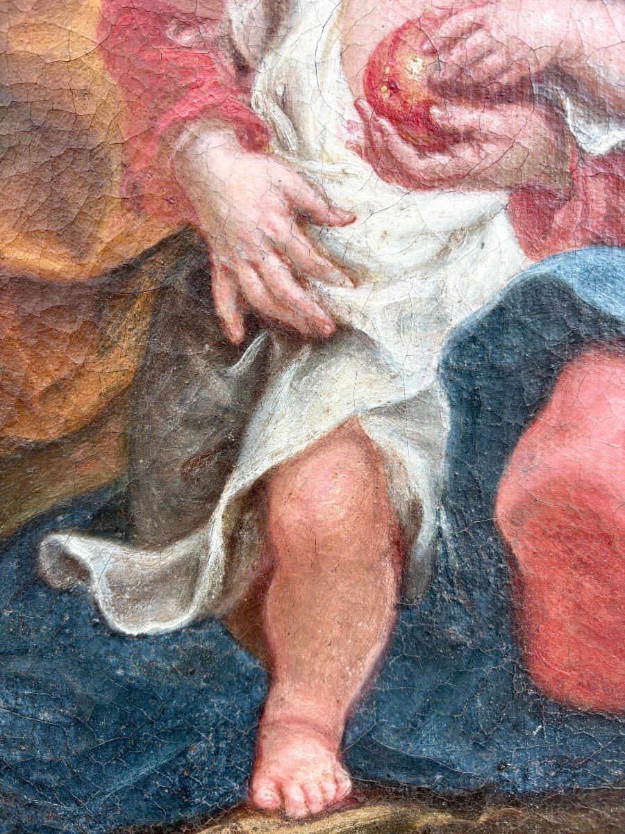 17th Italian Baroque School "rest On The Flight Into Egypt" -photo-4