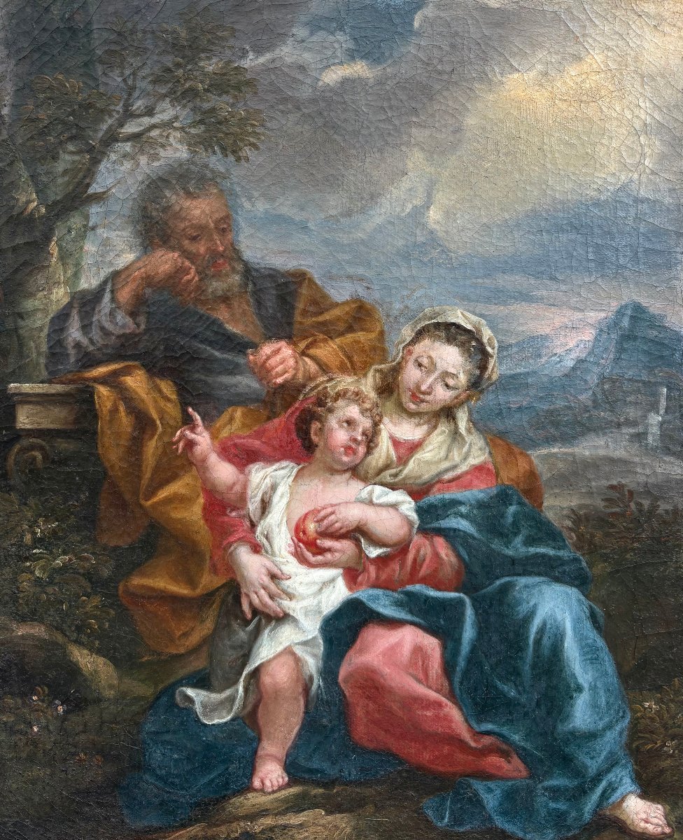 17th Italian Baroque School "rest On The Flight Into Egypt" 