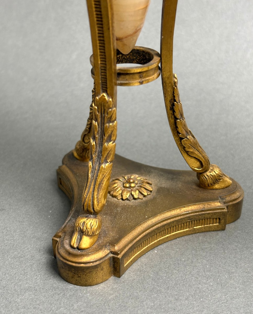 Journet et Cie Paire de Vases Athénienne en Onyx Algérien et Bronze Doré-photo-2