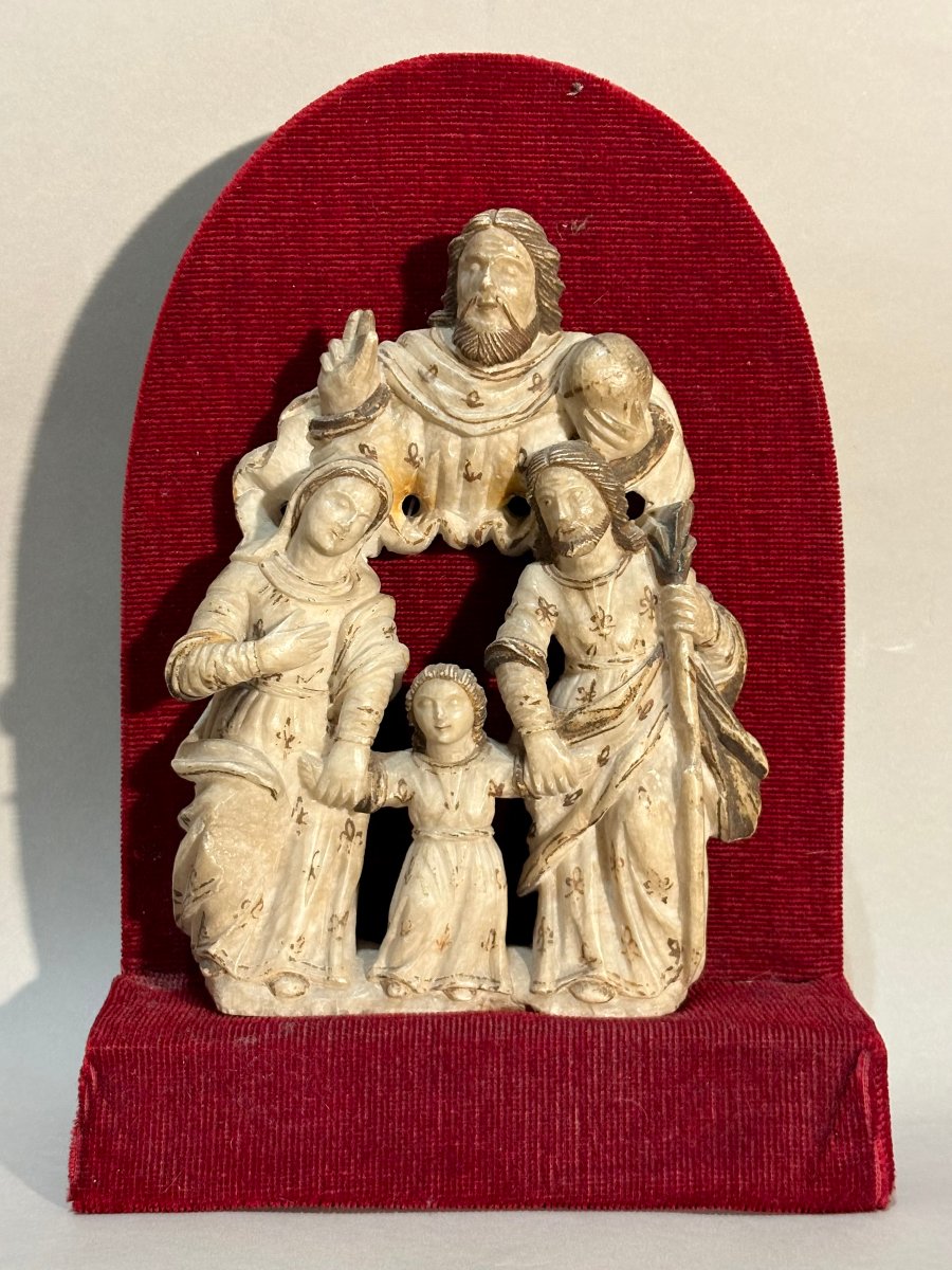 "Le Retour de la Sainte Famille" Groupe en Albâtre Malines 17éme-photo-2