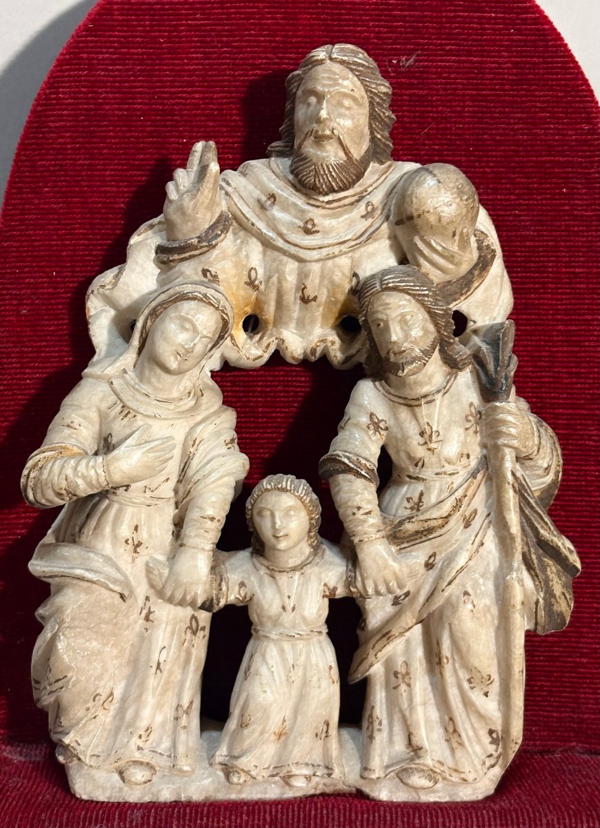 "Le Retour de la Sainte Famille" Groupe en Albâtre Malines 17éme