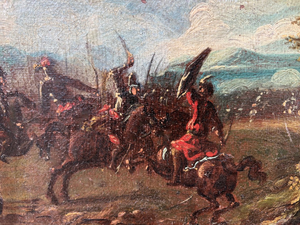 17th Baroque Battle Scene By A Follower Of Jacques Courtois-photo-3