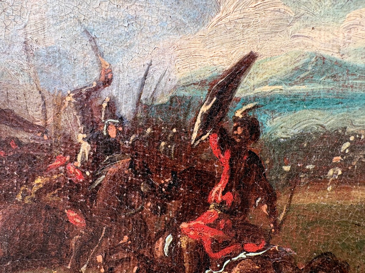 17th Baroque Battle Scene By A Follower Of Jacques Courtois-photo-1