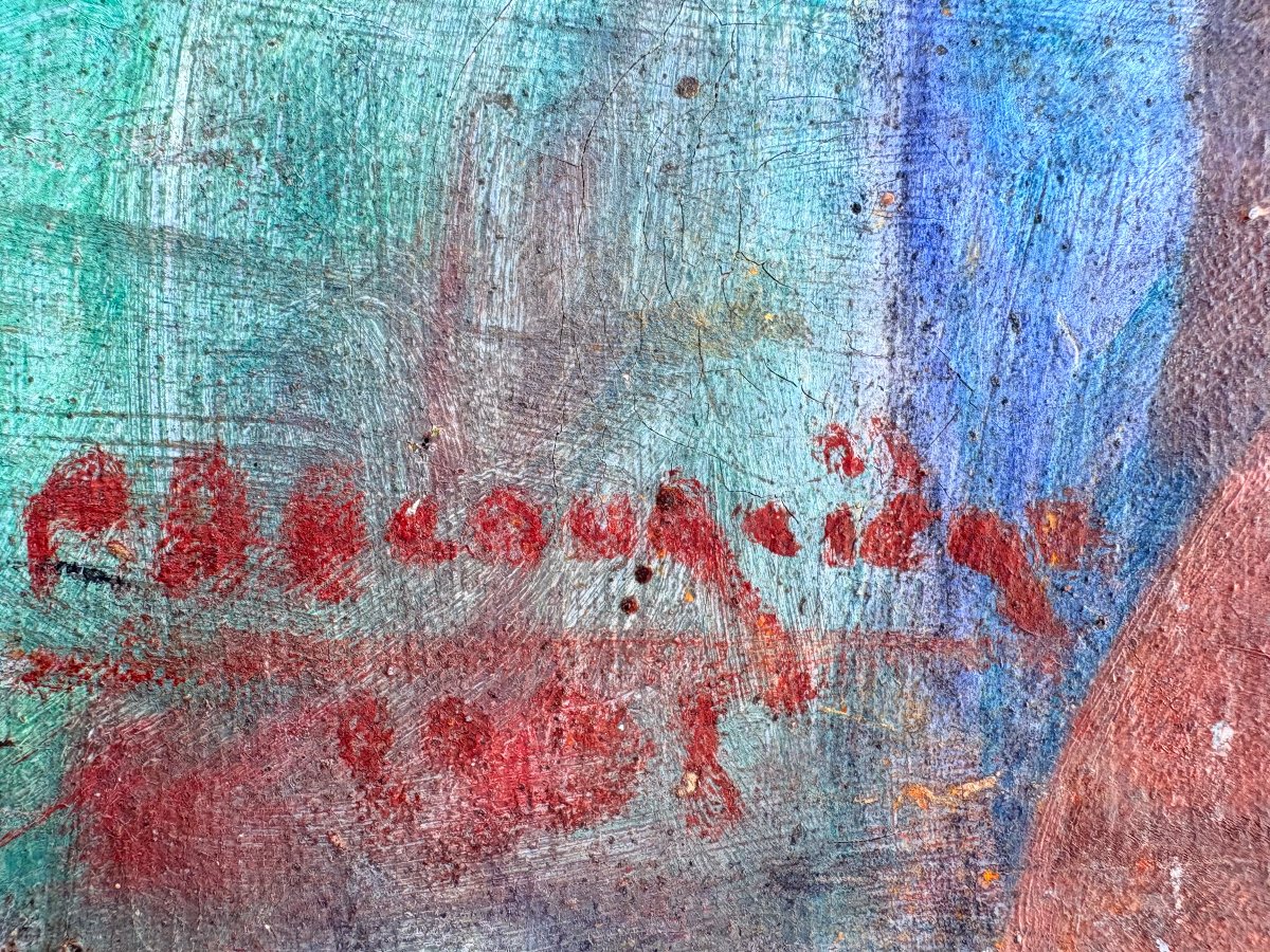 "portrait Of A Woman In A Fur Coat" French Expressionist School, Signed And Dated-photo-1
