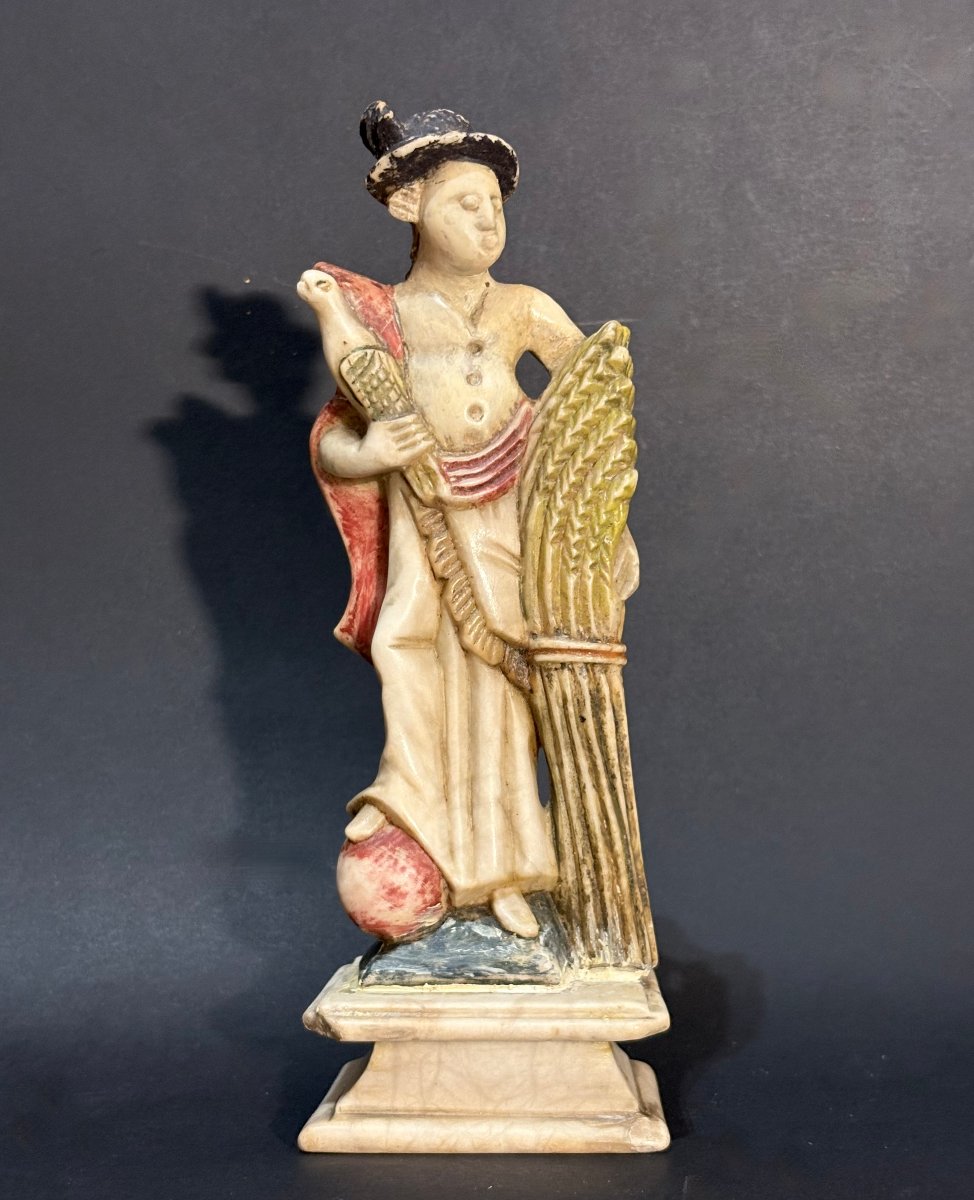 "the Four Seasons," 17th Polychrome Alabaster Group From Northern Italy-photo-3