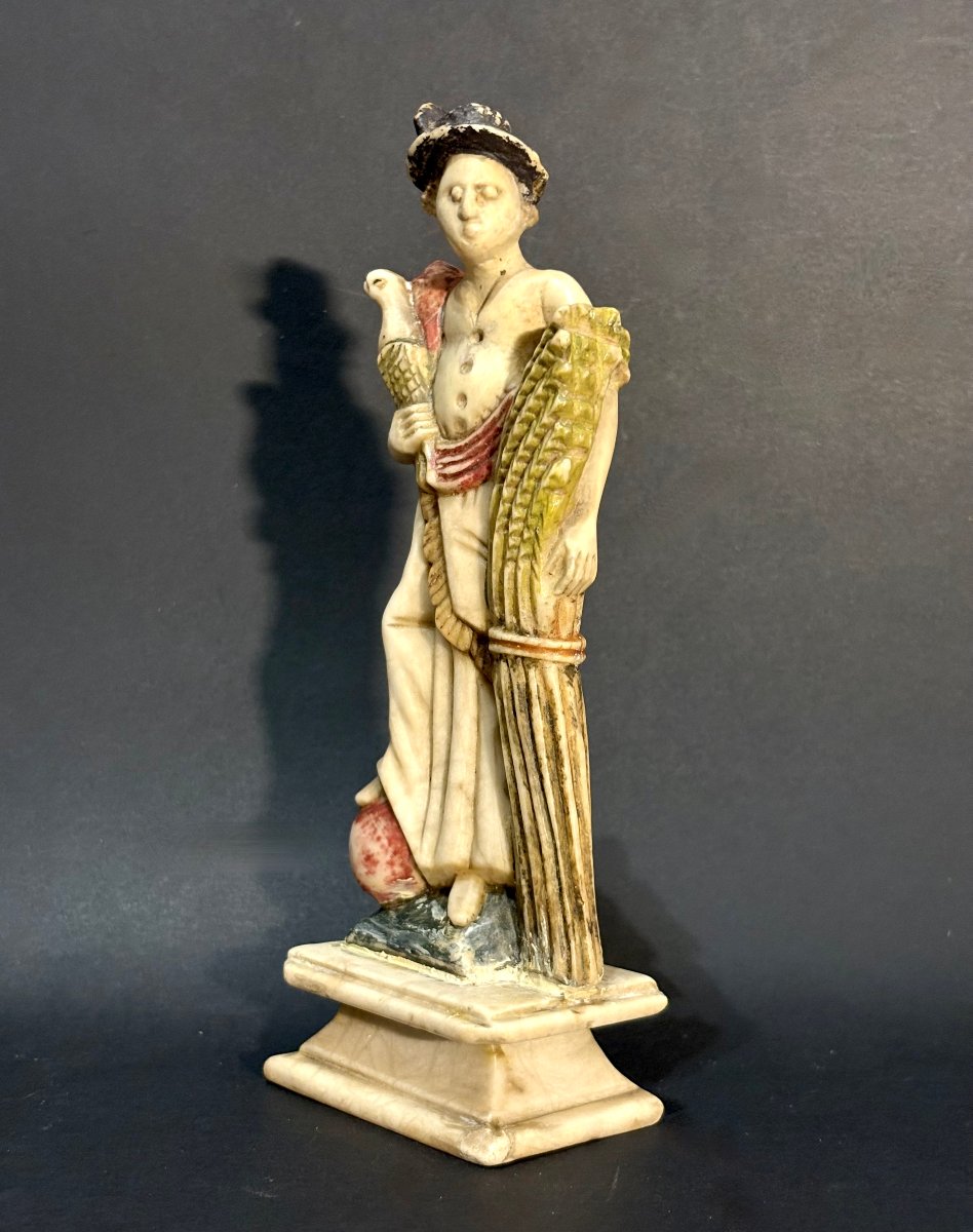 "the Four Seasons," 17th Polychrome Alabaster Group From Northern Italy-photo-4