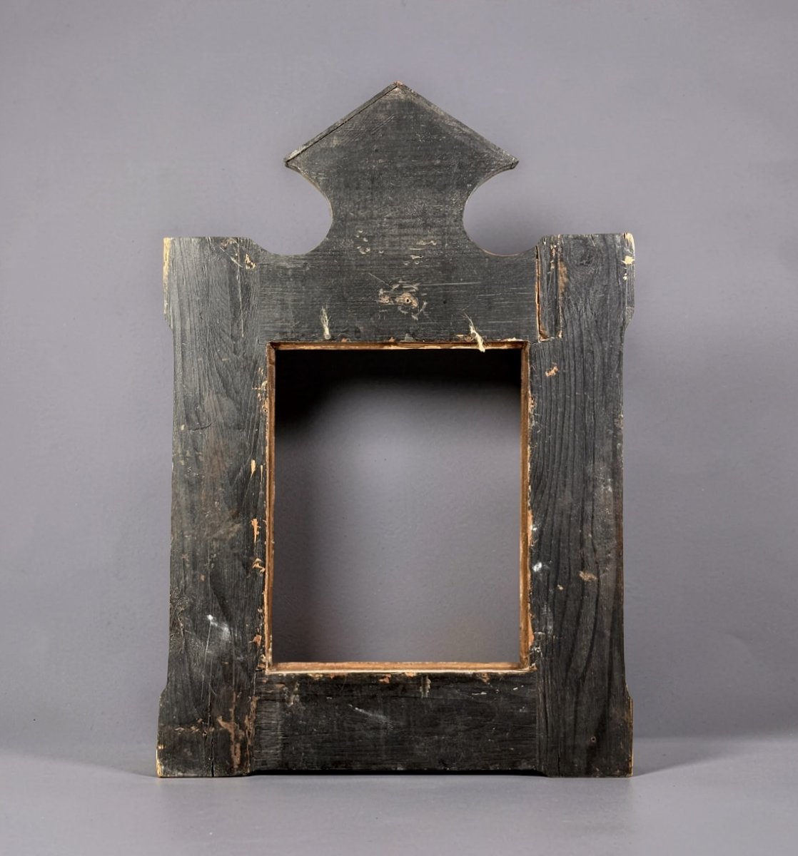 Wooden Inlaid Frame With Neoclassical Motifs, Italy, 19th Century-photo-5