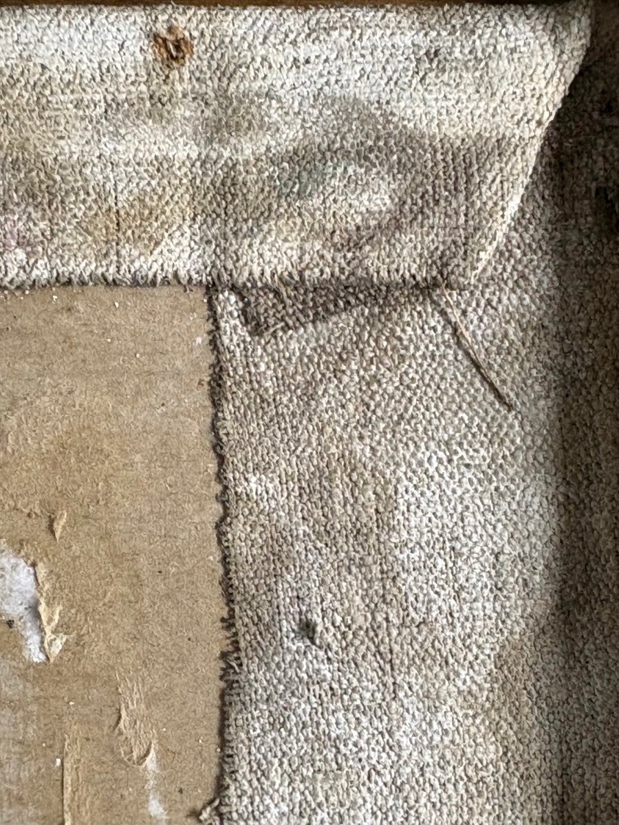 Grand Nu Masculin Académie, Huile sur Toile, fin XIXe/début XXe siècle-photo-6