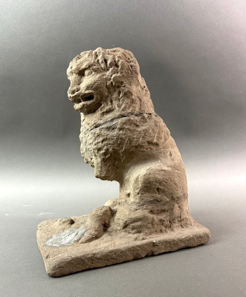 16th Sculpture In Pietra Serena Lion Marzocco Florentine School