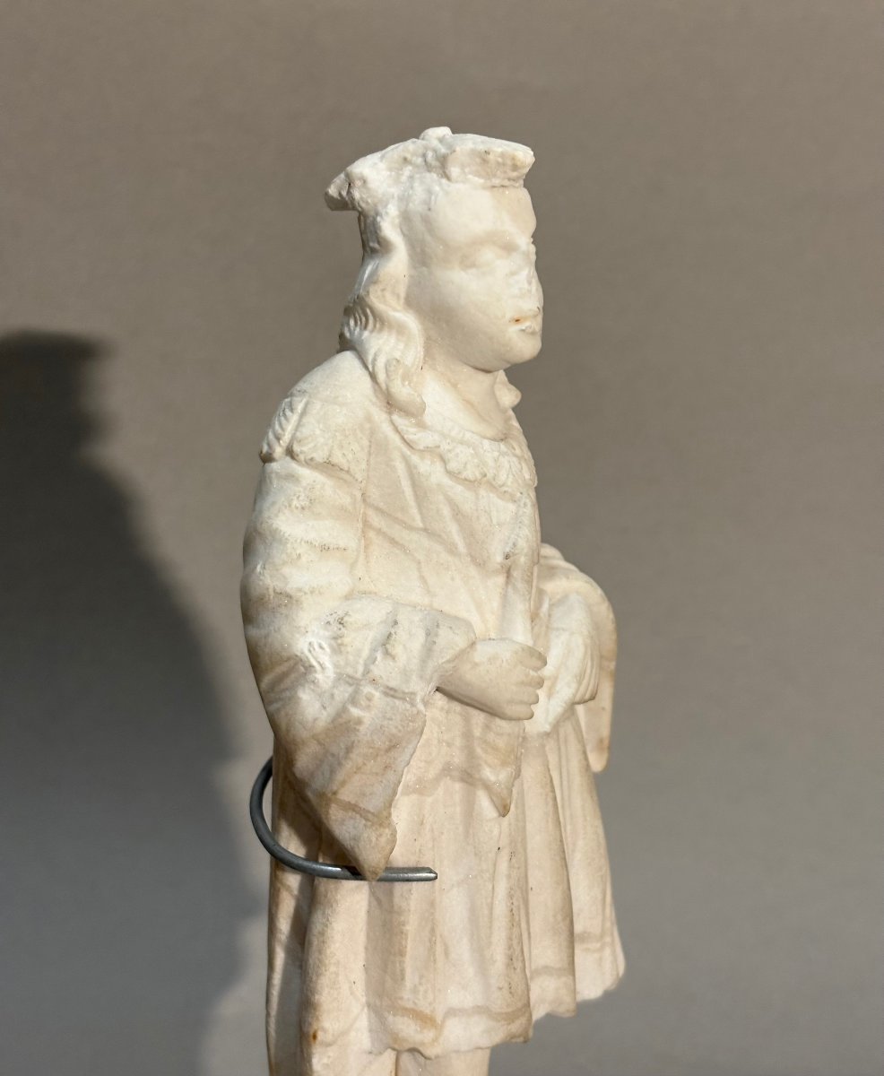 Saint Sébastien Vêtu, Sculpture en Marbre Renaissance Italien-photo-3