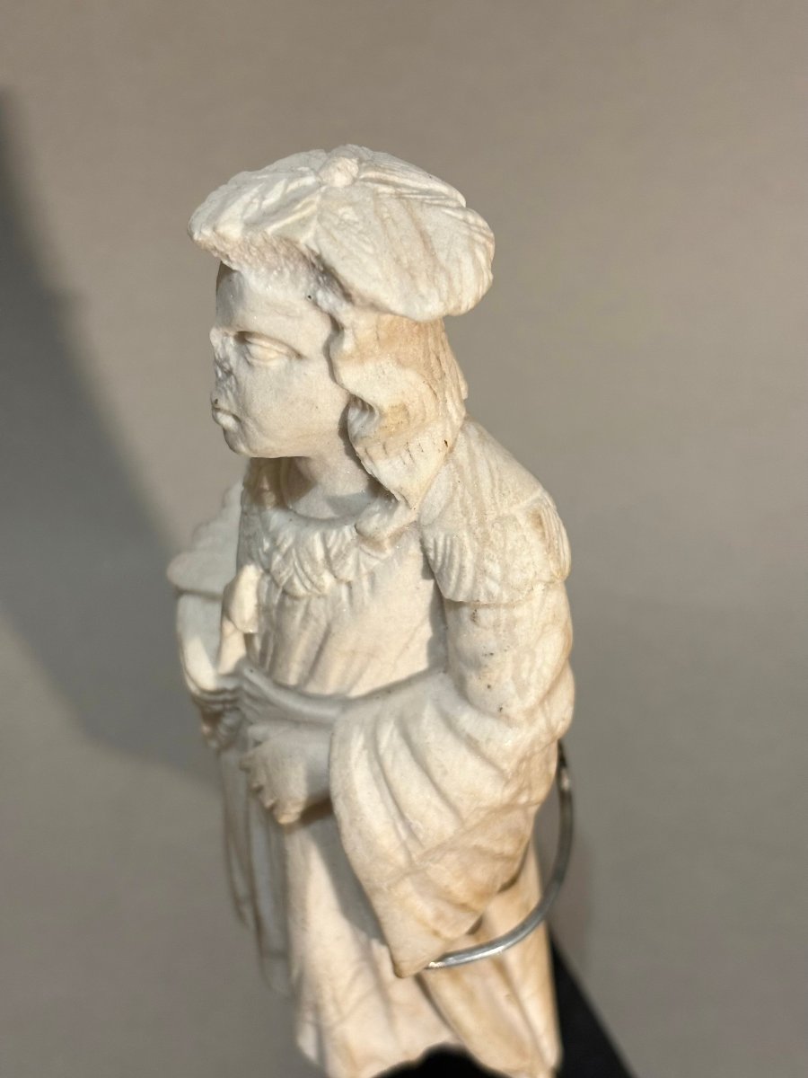 Saint Sébastien Vêtu, Sculpture en Marbre Renaissance Italien-photo-4