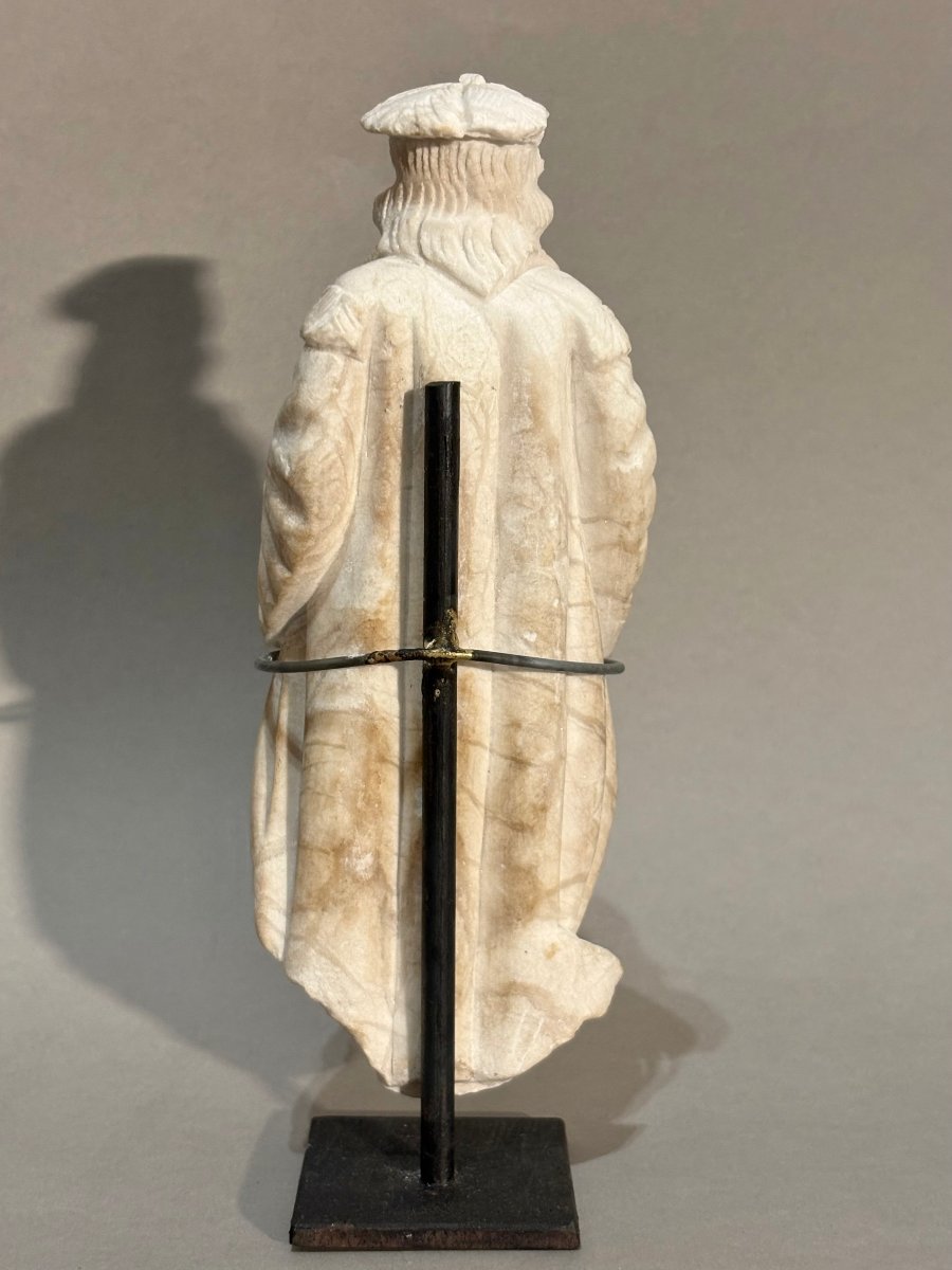 Saint Sébastien Vêtu, Sculpture en Marbre Renaissance Italien-photo-1