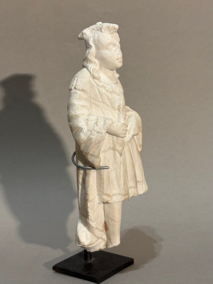 Saint Sébastien Vêtu, Sculpture en Marbre Renaissance Italien-photo-2