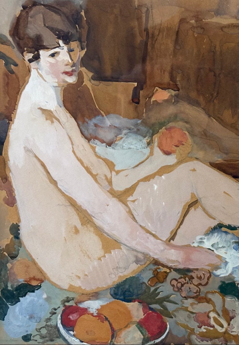 Ernest Jean Joseph Godfrinon (1878–1927) Female Nude, Belgian Post-impressionist School-photo-4