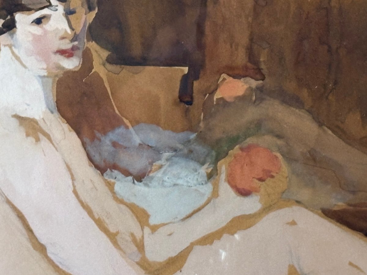 Ernest Jean Joseph Godfrinon (1878–1927) Female Nude, Belgian Post-impressionist School-photo-1