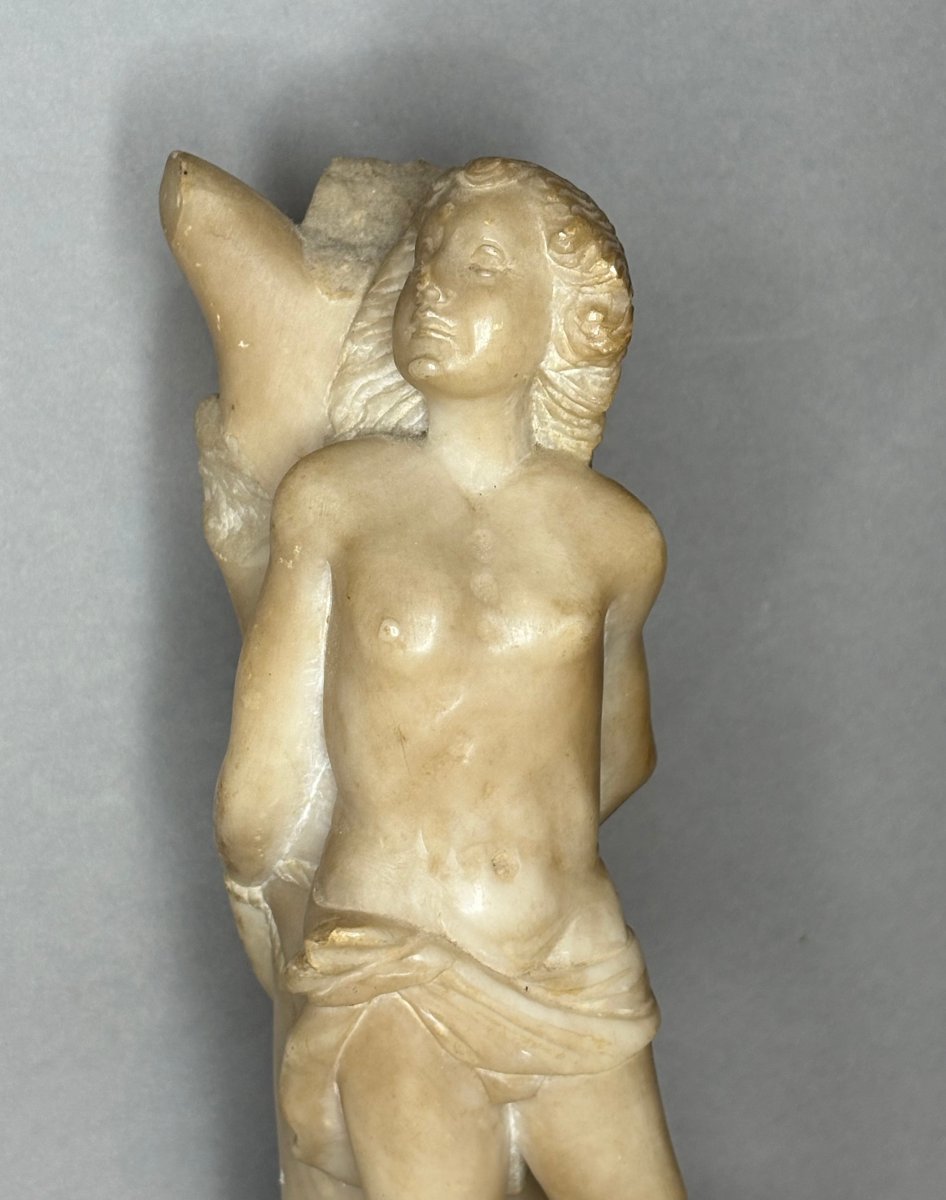 Saint Sébastien, Sculpture en Albâtre, Italie du Nord, XVIIe siècle-photo-2