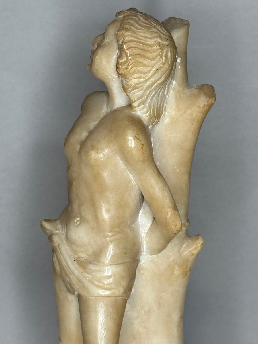 Saint Sébastien, Sculpture en Albâtre, Italie du Nord, XVIIe siècle-photo-6