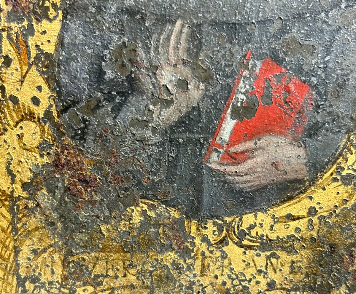  St. Francis Of Assisi, Painting On Tin, Venice, 17th Century.-photo-4