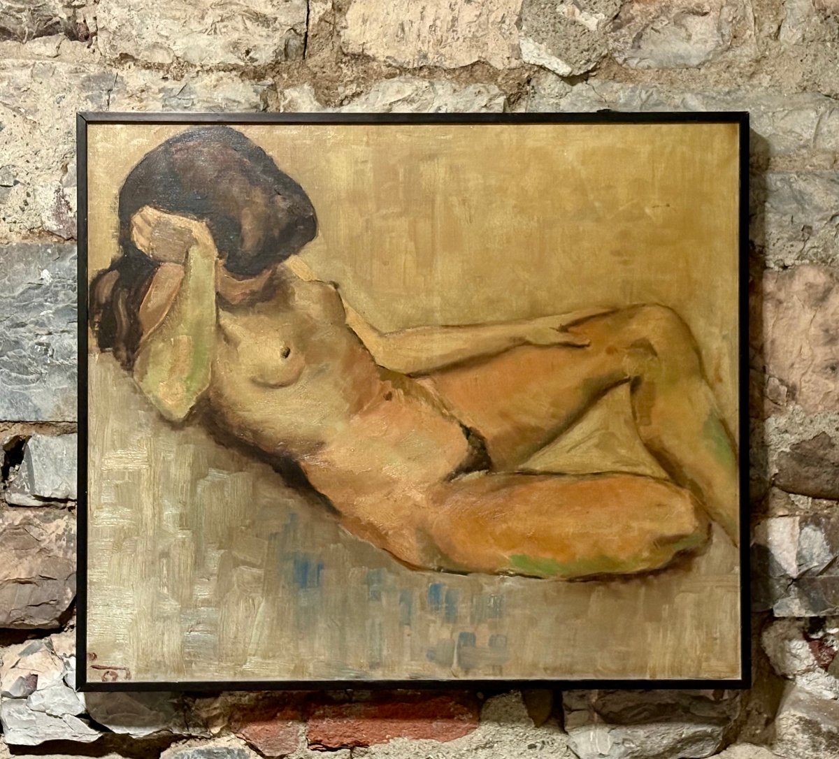 Nu Féminin  Ecole Néo-Expressionniste Française Monogrammé et Daté-photo-3