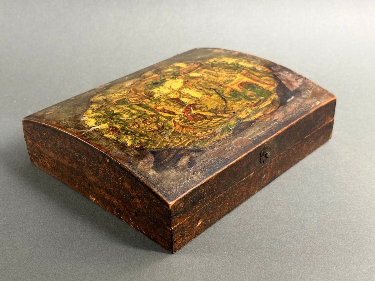 Lacquered Wooden Box In The “arte Povera” Style, Venice, 19th Century