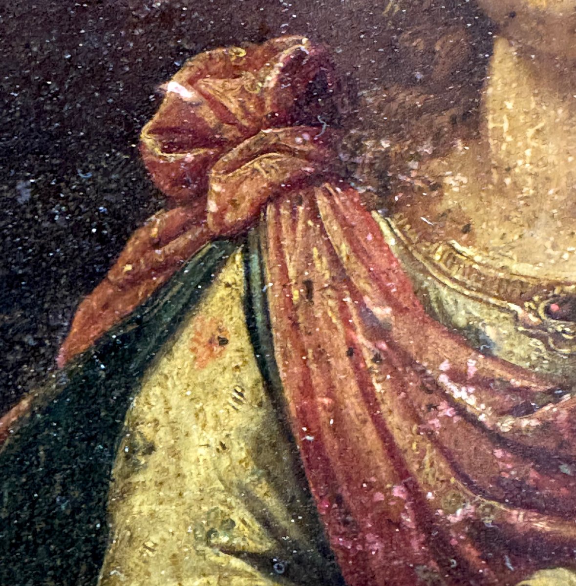  Sainte Catherine d'Alexandrie, Peinture  à l'Huile sur Cuivre, XVIIIe siècle-photo-4