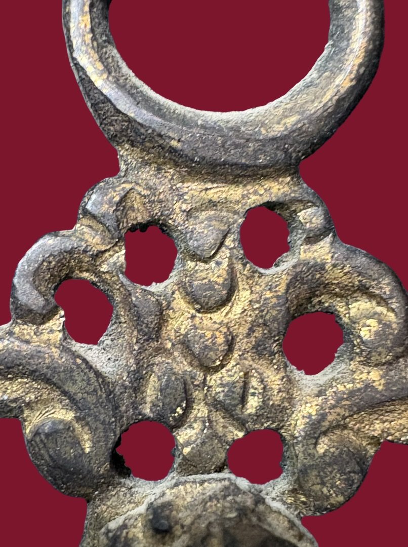 Cadre Bronze Doré et Pierres Dures Roma Grand Tour, XVIIIe siècle-photo-3