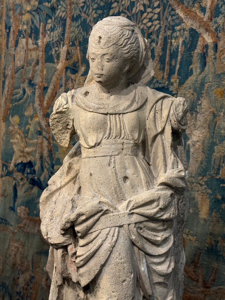 Mannerist Sculpture In Ile-de-france Limestone, Second Half Of The 16th Century-photo-1