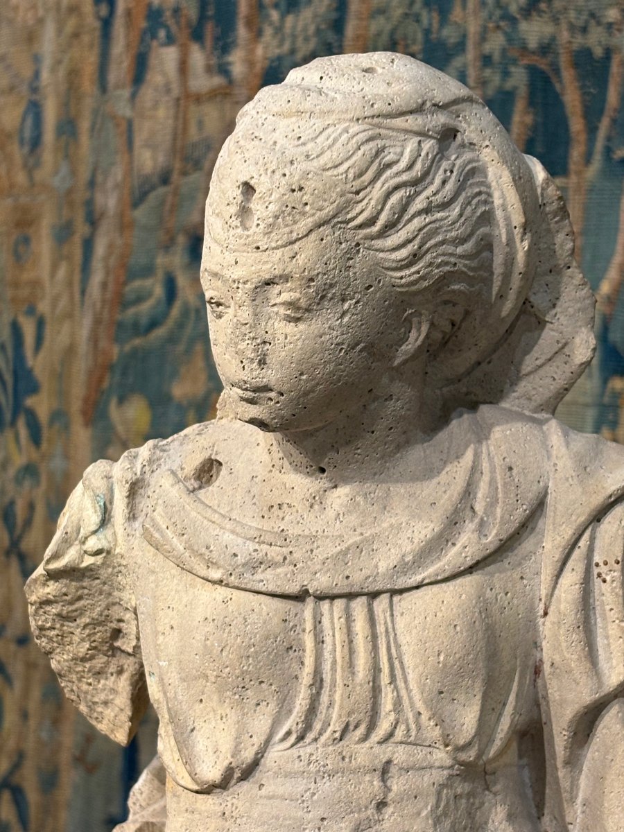 Mannerist Sculpture In Ile-de-france Limestone, Second Half Of The 16th Century-photo-2