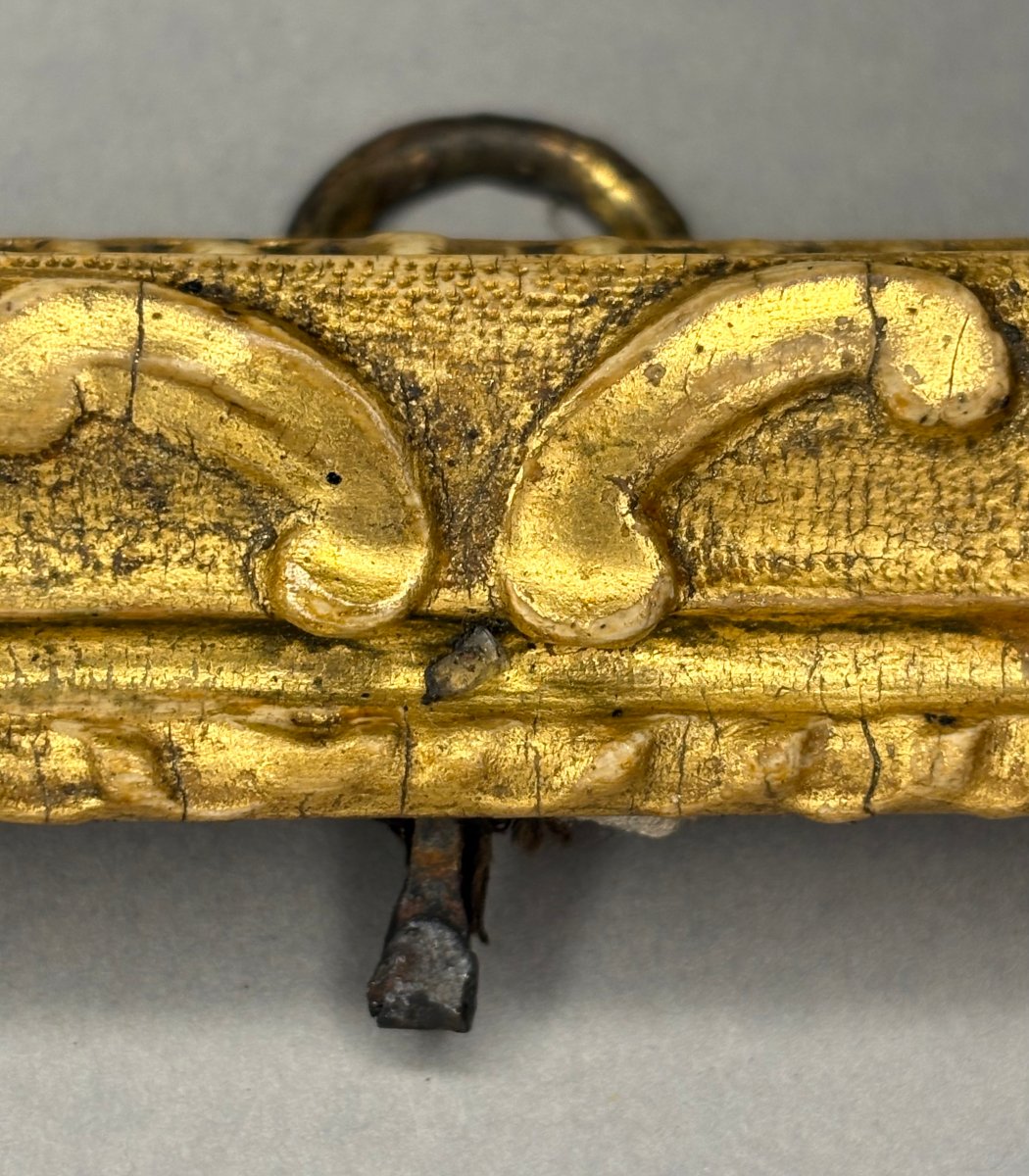 Collectible Frame, Carved And Gilded Wood, Northern Italy, 18th Century-photo-4