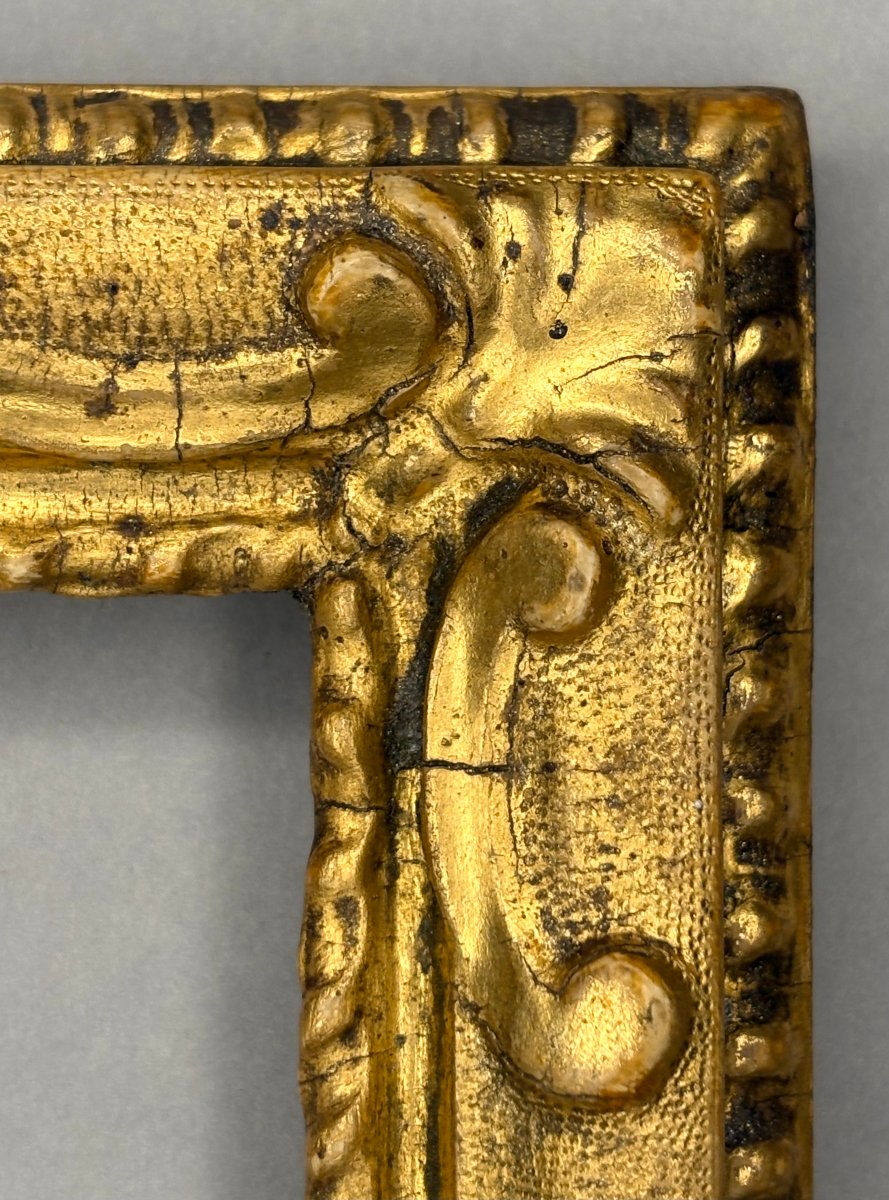 Collectible Frame, Carved And Gilded Wood, Northern Italy, 18th Century-photo-1