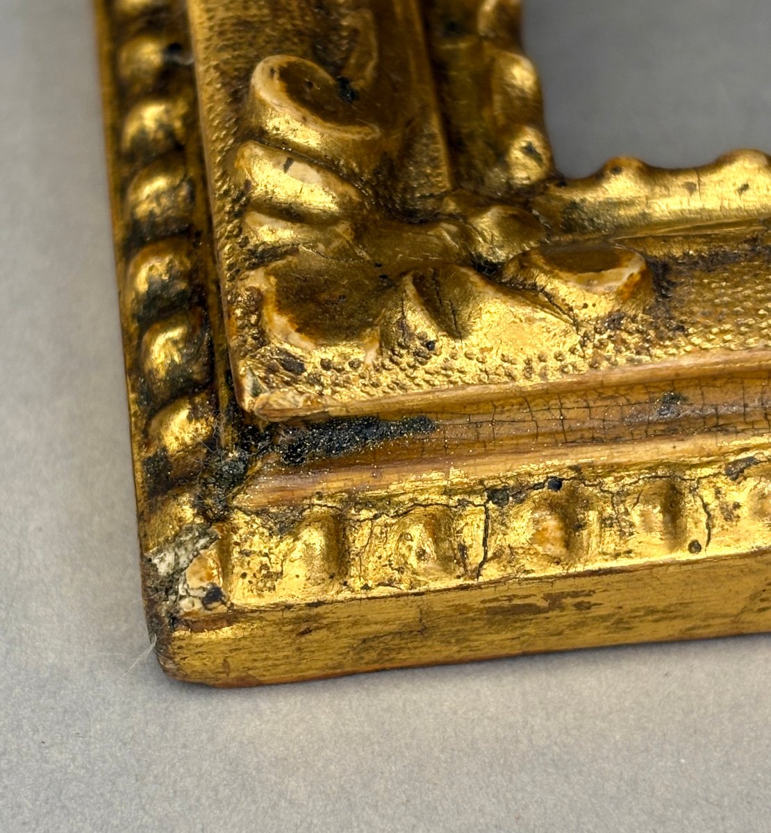 Collectible Frame, Carved And Gilded Wood, Northern Italy, 18th Century-photo-4