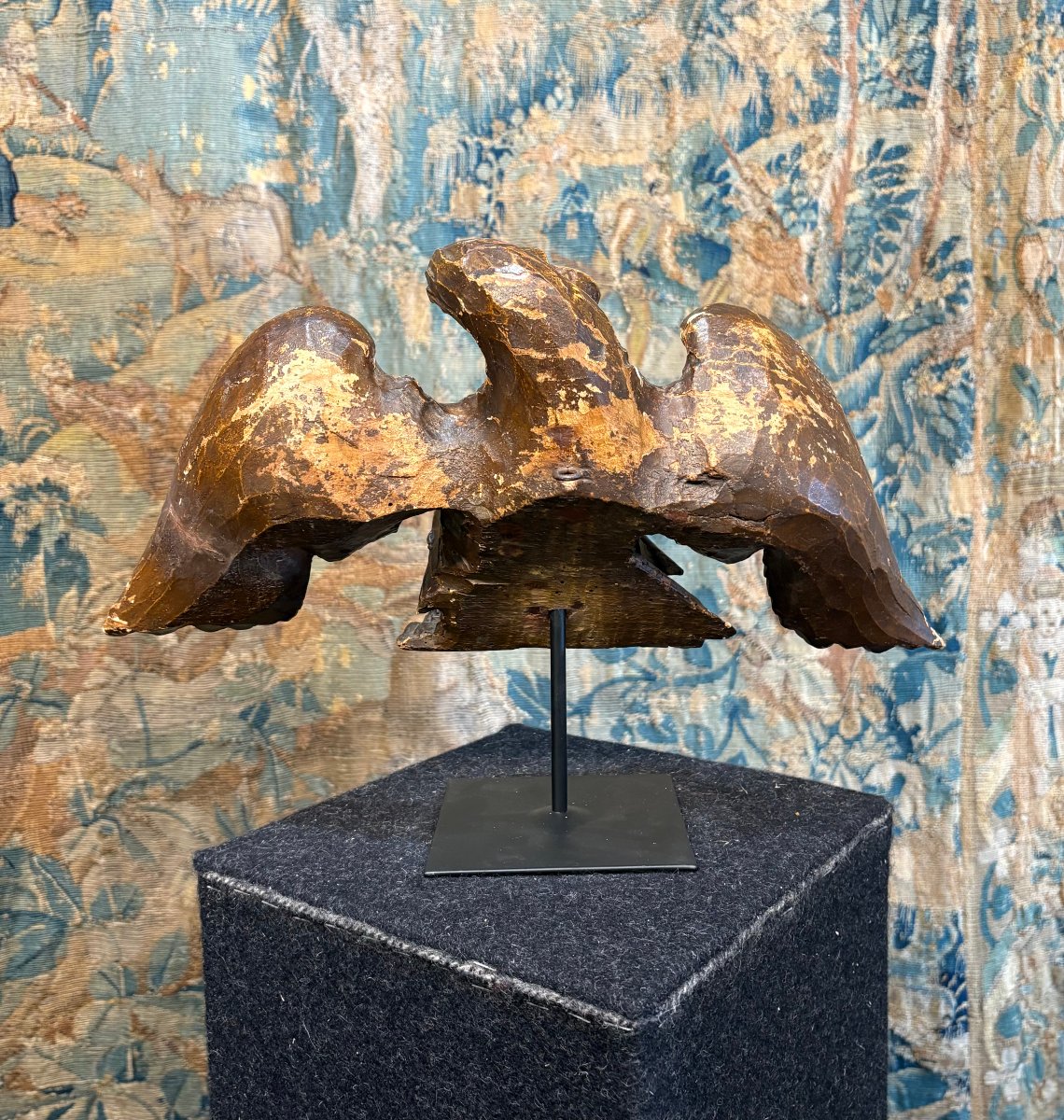 Aigle en Bois Doré Néoclassique Italie 18éme siècle-photo-1