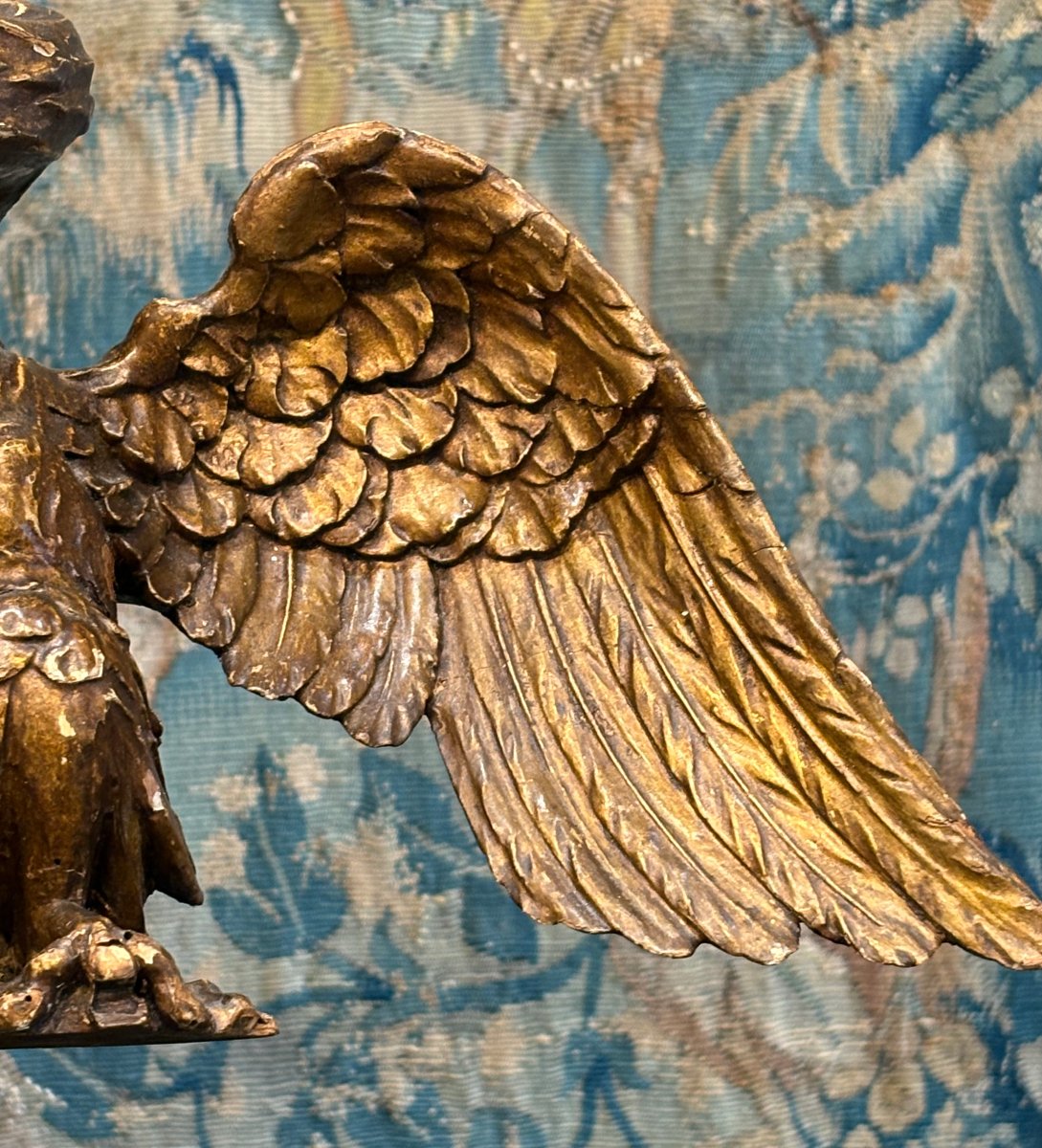 Aigle en Bois Doré Néoclassique Italie 18éme siècle-photo-4