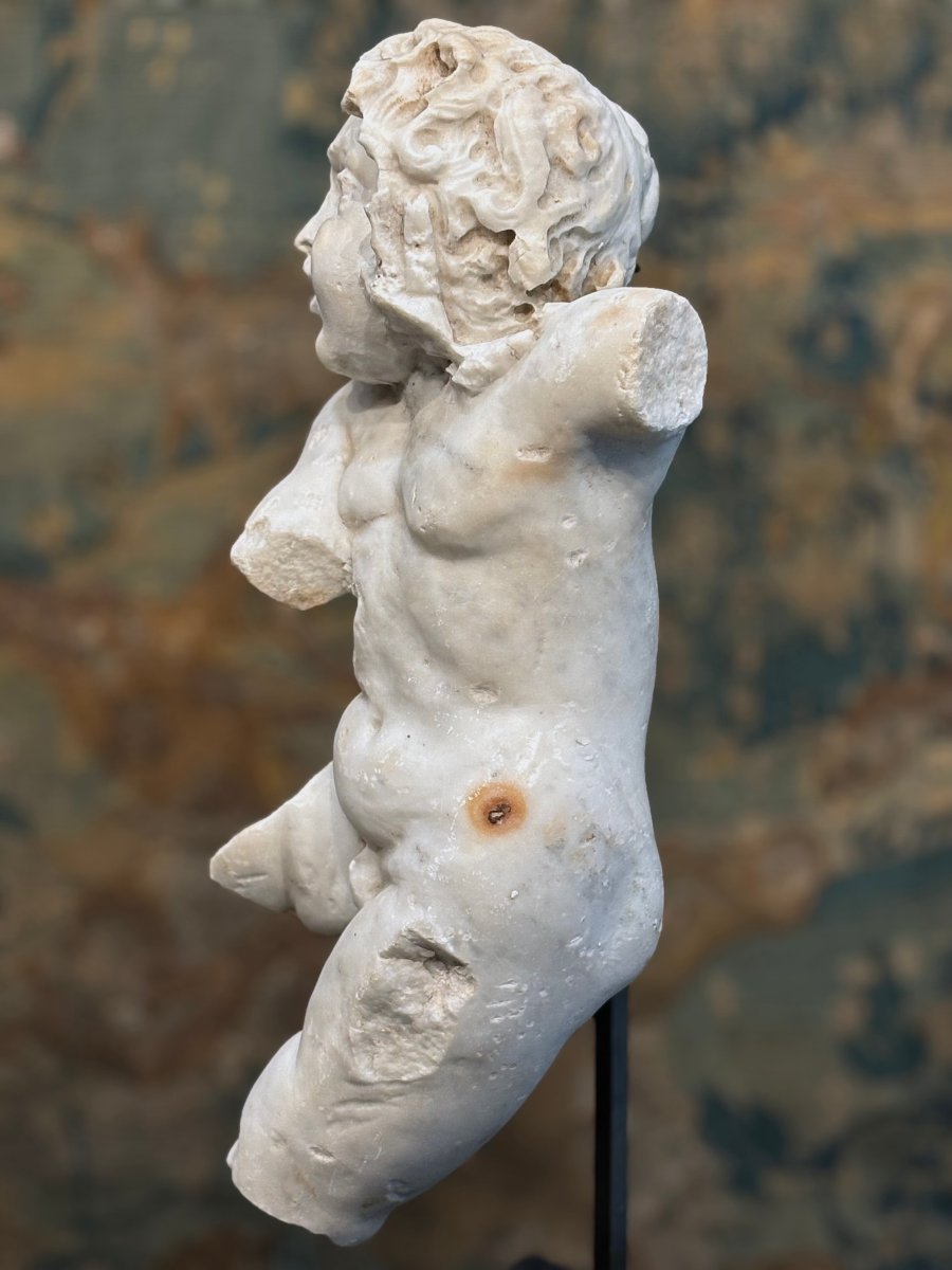 17th Marble Putto, Baroque Sculpture, Northern Italy-photo-3