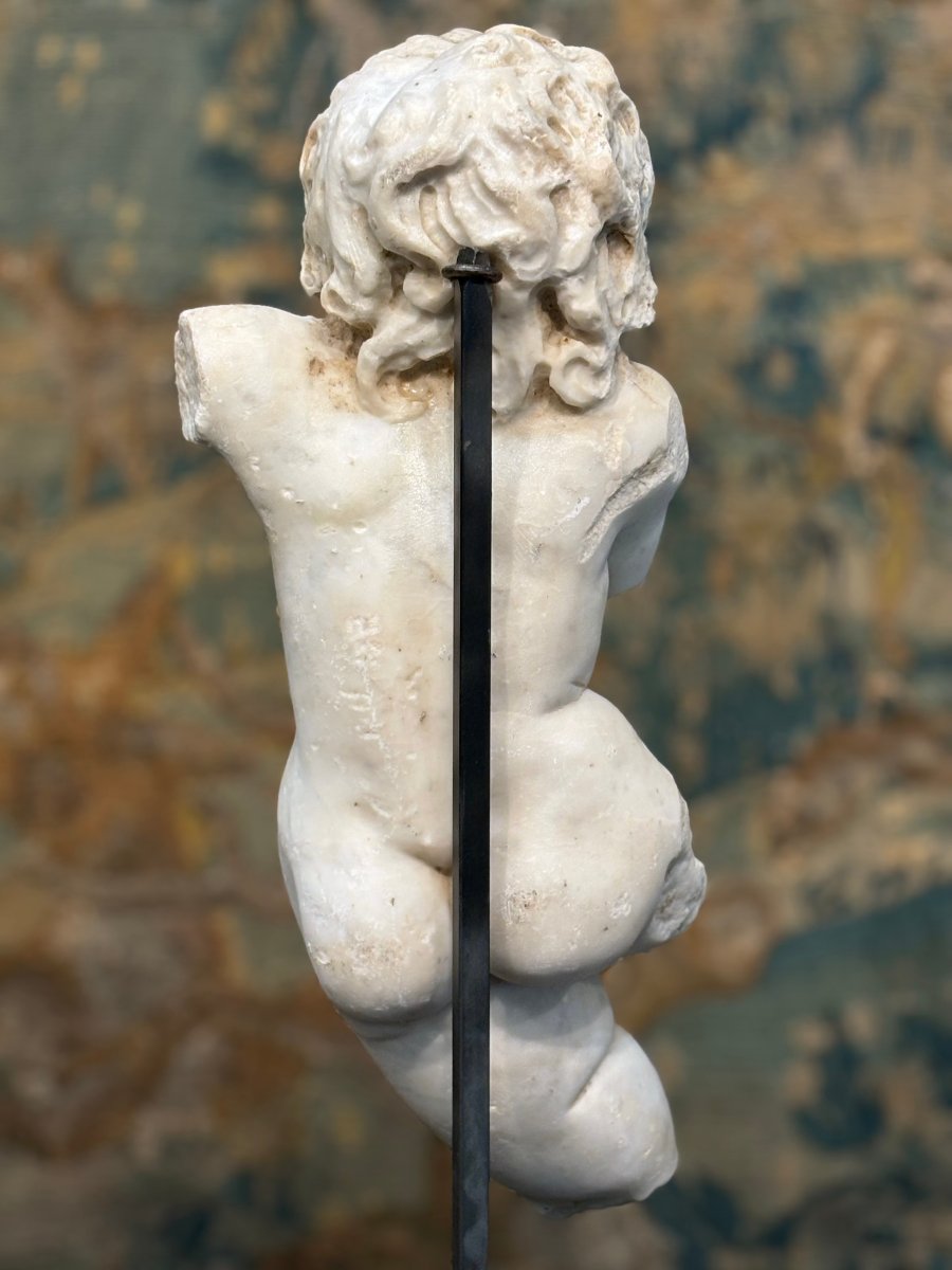 17th Marble Putto, Baroque Sculpture, Northern Italy-photo-2