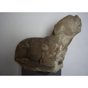 16th Italian Renaissance Pietra Serena  Greyhound Sculpture