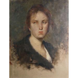 Giuseppe Ferrari (rome 1843-rieti 1905)the Red-haired Woman Portrait