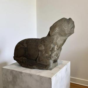 Grande Sculpture Renaissance Lévrier  "Pietra Serena" Florence, XVIe Siècle