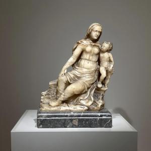 Vierge à l'Enfant en Albâtre, Flandres, première moitié du XVIe siècle