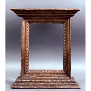 Cadre Tabernacle en Bois Doré, Italie, XVIIIe siècle